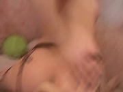 Riley Rebel 19 Model Rips Pantyhose Rubs on Cock & Masturbates