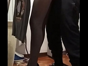 preview - Milf gets fucked while ironing in heels and cums on pantyhose