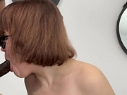 Momo Tears Nerdy Babe Iris Pantyhose Open and Pulls Panties Aside And Creampies Her White Pussy