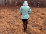 Good sex outdoors with a married hot wife in pantyhose for &dollar; 40 and a mouthful of sperm &lbrack;XSanyAny&rsqb;